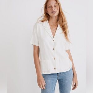 Knit Lightspun Button-down Camp Shirt